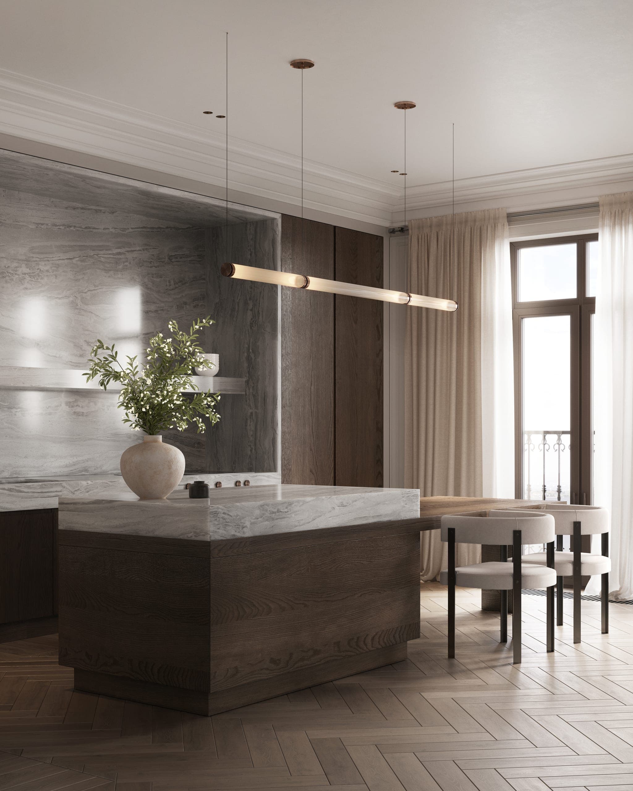 Apartment interior in the Sobranie residence